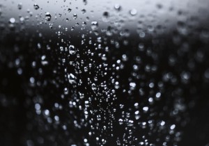 Black and White Raindrops Texture