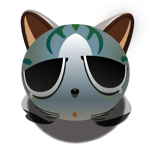 Cute 3D Cartoon Cat Vector 01