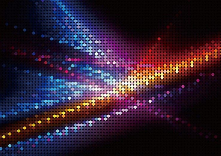 Colorful Neon Light Mosaics Background Vector