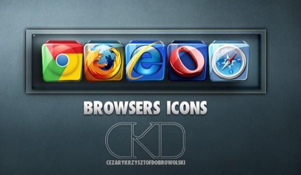 Glossy Crystal Browsers Icons
