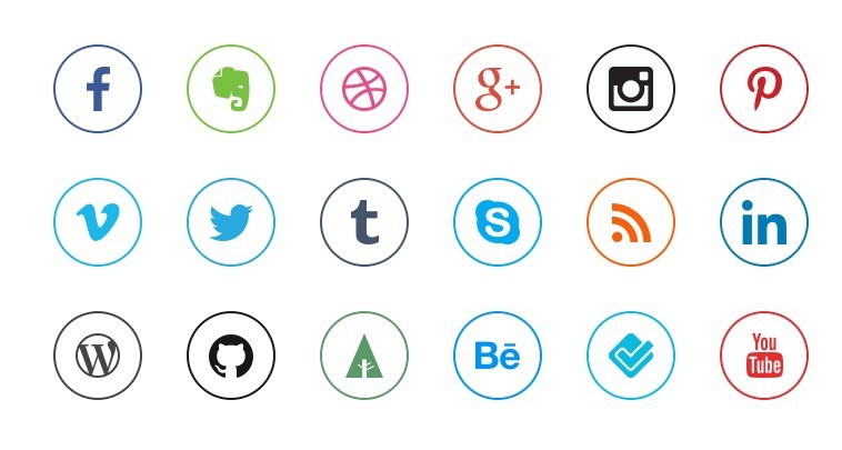 Free Mini Rounded Social Icon Set - TitanUI