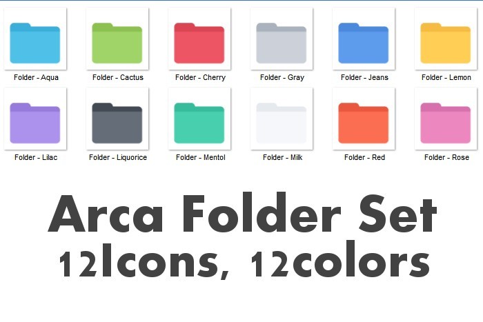 Arca Flat Folder Icon Set