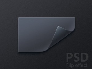 Dark Paper Flip Effect PSD
