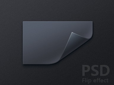 Dark Paper Flip Effect PSD