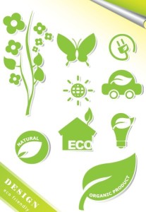 ECO Friendly Green Symbol Set Vector 07