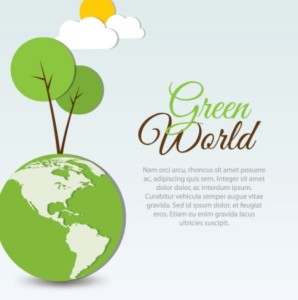 Green World Concept Illustration Vector