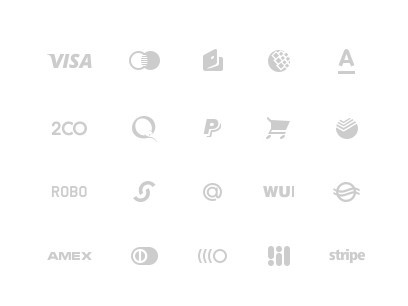 Grey Payments Glyph Icons PSD