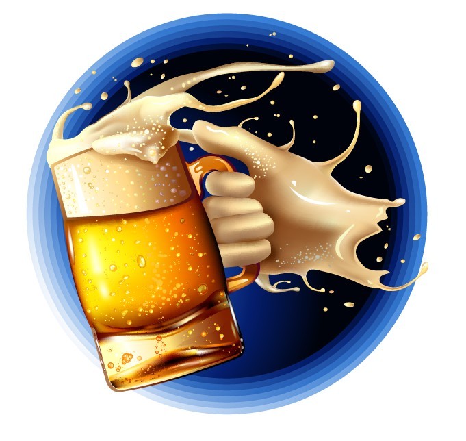 Vector Beer Splash Illustration 02