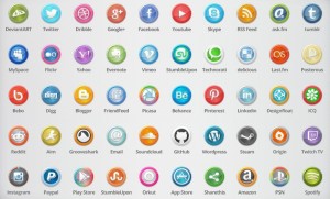 50+ Circular Social Media Buttons