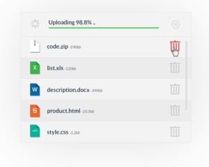 Flat Upload Box UI PSD