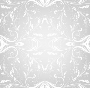 Seamless Bright Grey Classic Floral Pattern Vector