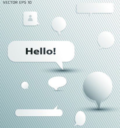 Set Of White Blank Speech Bubbles For Infographic Design Vector