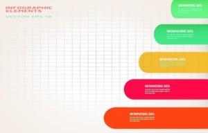 Vector Infographic Graph with Corner Labels