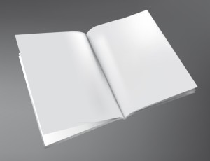 Blank Book Mockup Template Vector