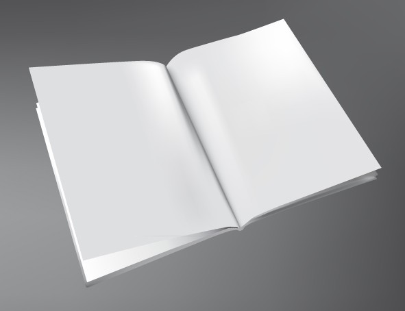Blank Book Mockup Template Vector