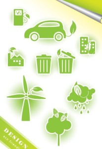 ECO Friendly Green Symbol Set Vector 09