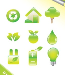 ECO Friendly Green Symbol Set Vector 11