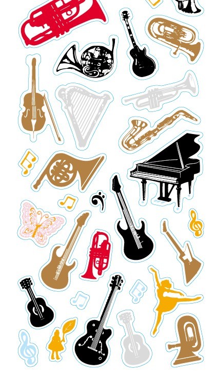 Set Of Musical Instruments Vector Illustraiton