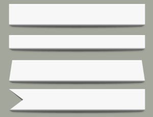 Set Of Vector 3D Blank Banners