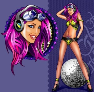 Vector Sexy Nigh Club Girl Illustration