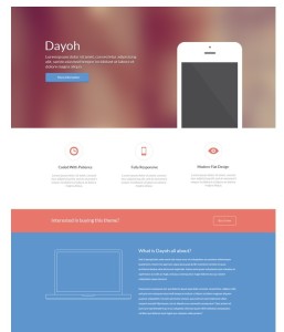 Dayoh Landing Page PSD Template