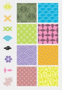 Set Of Vector Vintage Pattern Elements