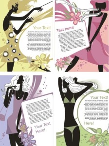 Vector Illustrations Of Fashion Girl Life Style