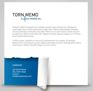 Blue and White Torn Paper Background Vector