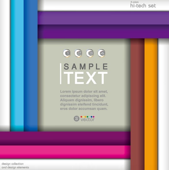 Colored HI-Tech Text Background Vector 01