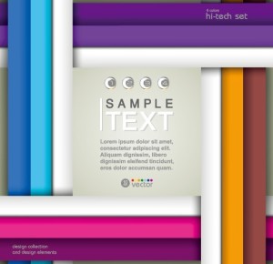 Colored HI-Tech Text Background Vector 02