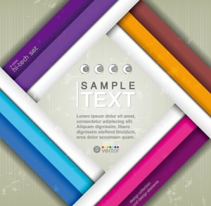 Colored HI-Tech Text Background Vector 03