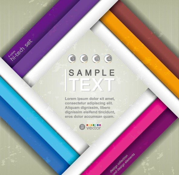 Colored HI-Tech Text Background Vector 03