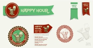 Vintage Happy Tour Drinks Labels 02