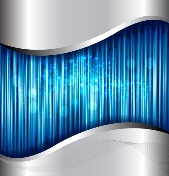 Abstract Metal Neon Blue Background Vector 02