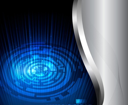 Abstract Metal Neon Blue Background Vector 03