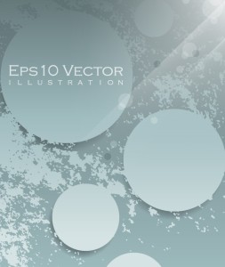 Circular Paper Labels with Grunge Background Vector