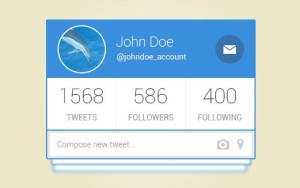 Clean Twitter User Profile Widget PSD