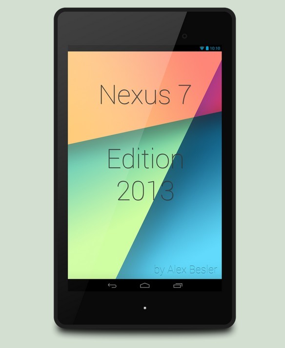 Flat Black Nexus 7 PSD Template
