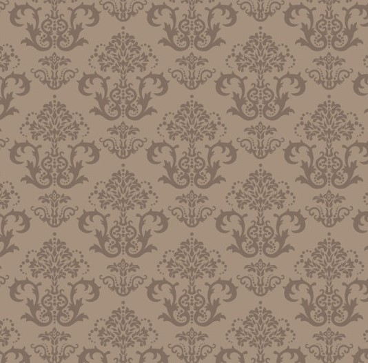 Seamless Brown Vintage Floral Background Vector 01
