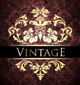 Vintage Golden Pattern with Brown Floral Background Vector 01