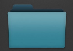 Blank Folder Icon Template PSD