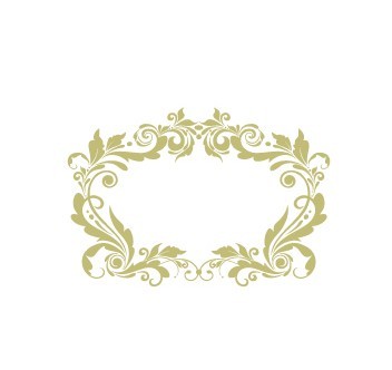 Simple Golden Royal Floral Frame Vector
