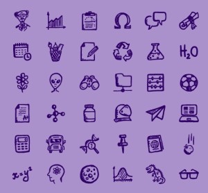 36+ Hand Drawn Education and Science Icons (Multi Formats)