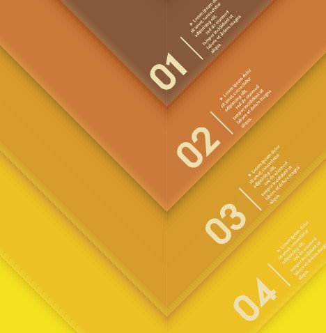 Creative Infographic Number Label Design Vector 03