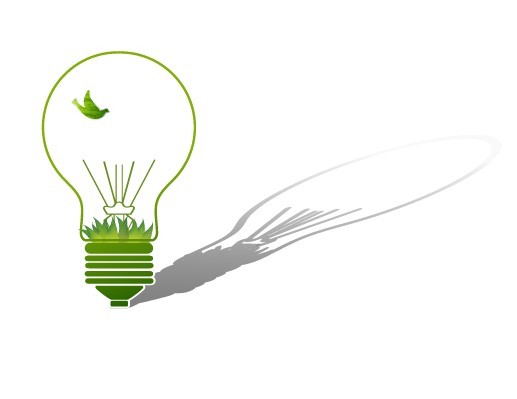 ECO Concept Creative Green Light Bulb Design Vector 03