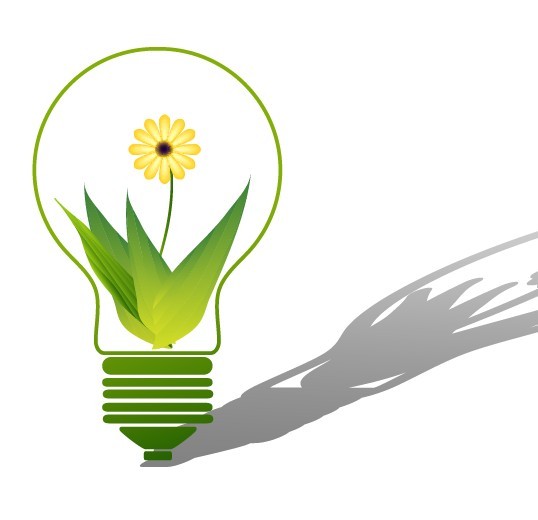 ECO Concept Creative Green Light Bulb Design Vector 04