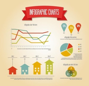 Colored Infographic Charts Design Elements Vector