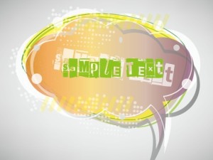 Colored Speech Bubble Style Text Frame Vector 02