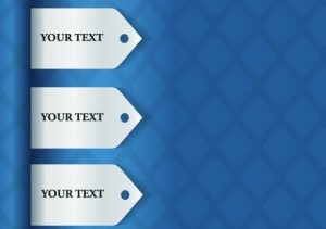 Creative Corner Labels With Blue Mesh Background Vector 01
