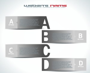 Grey Paper Alphabet Labels Vector